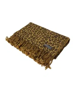 Leopard Print Cashmere Throw