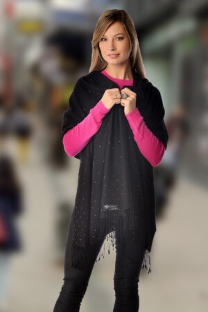 Cashmere Wrap with Swarovski Crystals - Galaxy