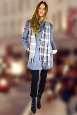 Pure Cashmere Unisex Checks Scarf