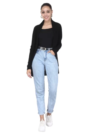 Luxurious 100% Cashmere Cardigan Sweater With An Open Front