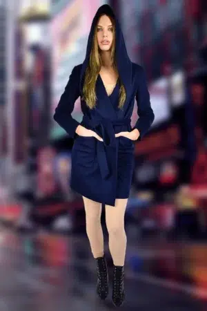 Pure Cashmere Hooded Coat for Women